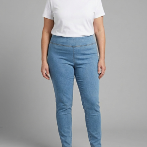 jegging taille haute-"pretty legs"-bleu denim clair - taille XL