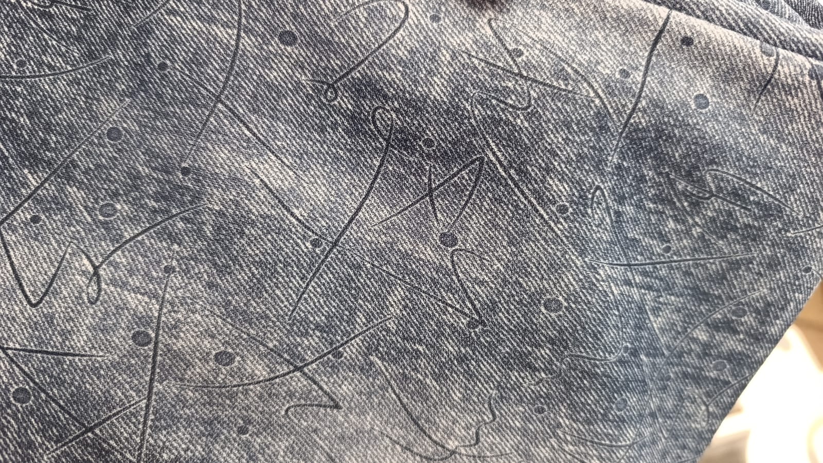 Pantalon bleu à motifs abstraits - Confort & style - taille XL – Image 6