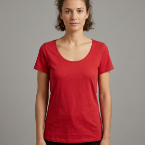 T-shirt corail - "Kiabi" - Taille M porté