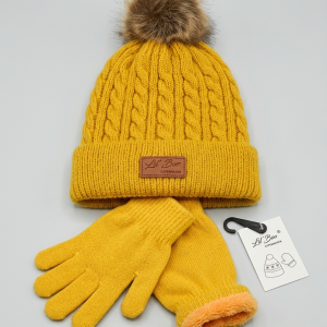Ensemble bonnet + gants "Lil'Boo" enfant - Neuf complet