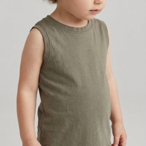 Débardeur vert kaki – "H&M" - Taille 1/2ans porté