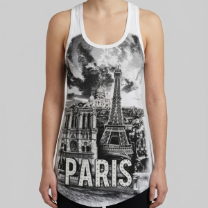 Débardeur long - "Hello Paris" - Taille 38-40