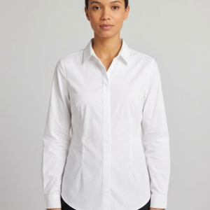 Chemise blanche manches longues – "kiabi" - Taille 38 portée