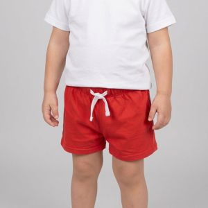 short rouge en coton bio - "Kiabi" - T24 mois