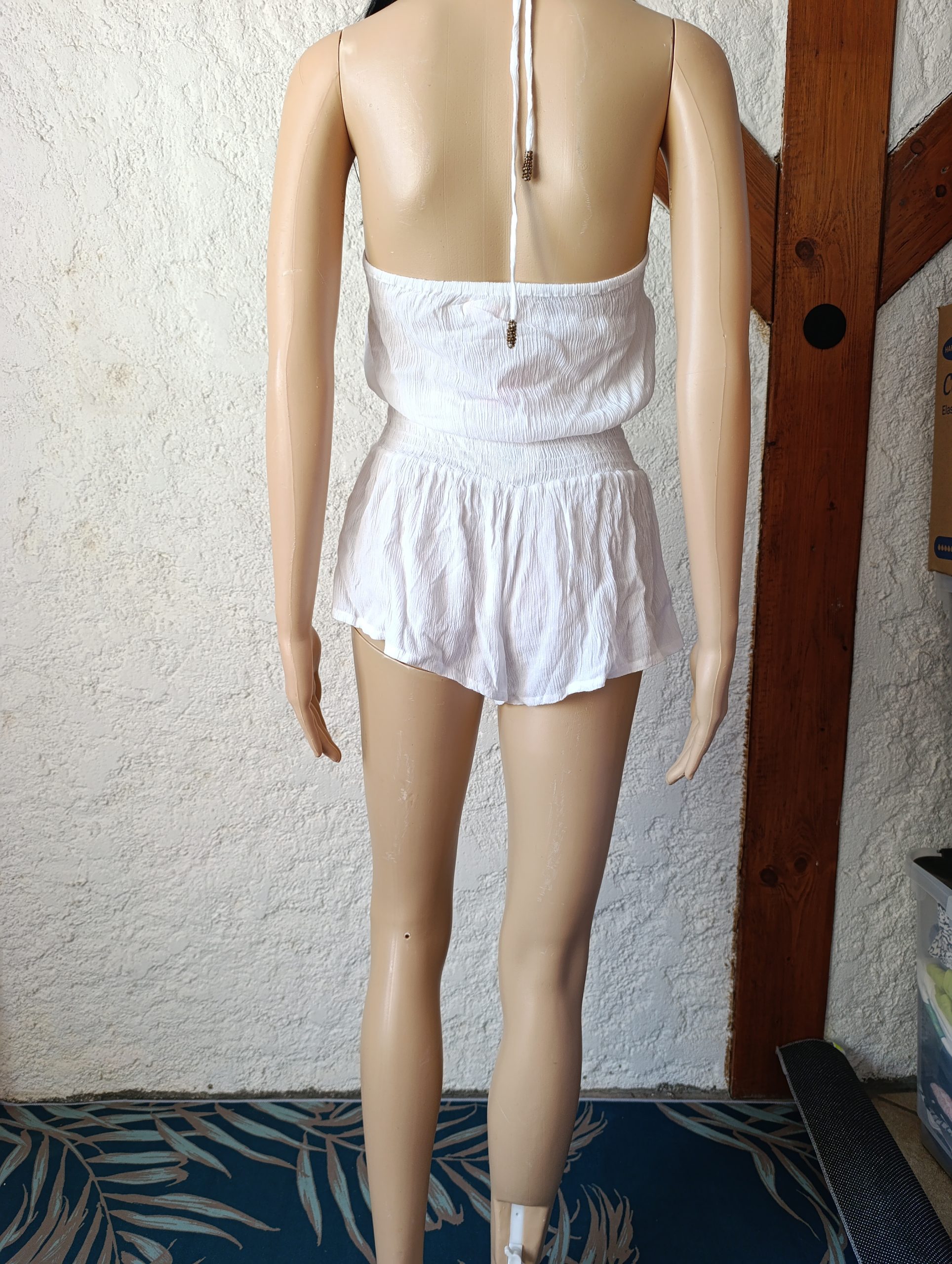 Combishort blanc - neuf - pinkplanet Taille M de dos