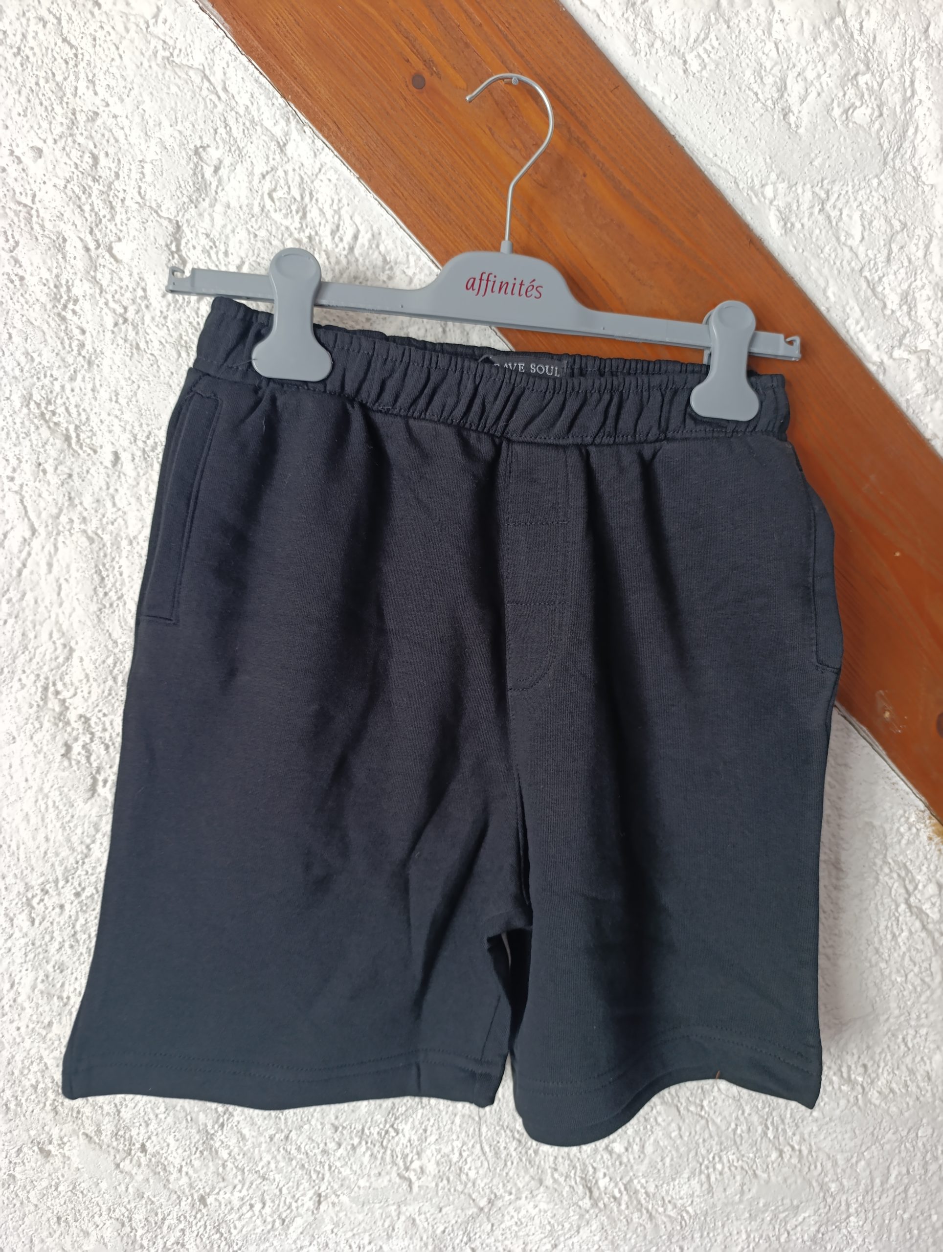 Short noir enfant - "Brave soul London" - Taille 13ans de face