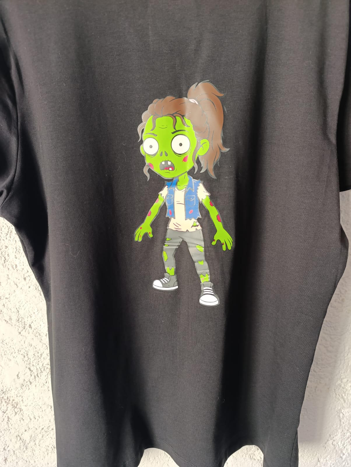 T-shirt zombie kiim femme noir
