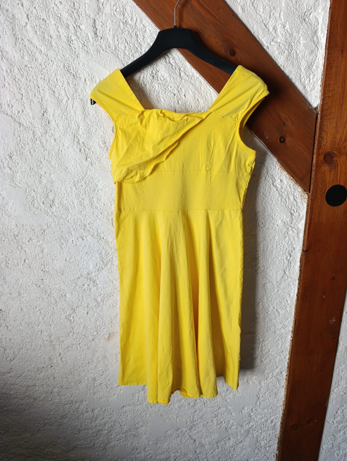 Robe sans manche jaune solaire - Taille M/L de face