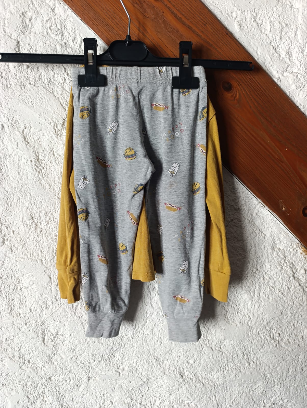 Ensemble t-shirt pantalon enfant, motif burger/tacos – "Kiabi" - Taille 3 ans bas