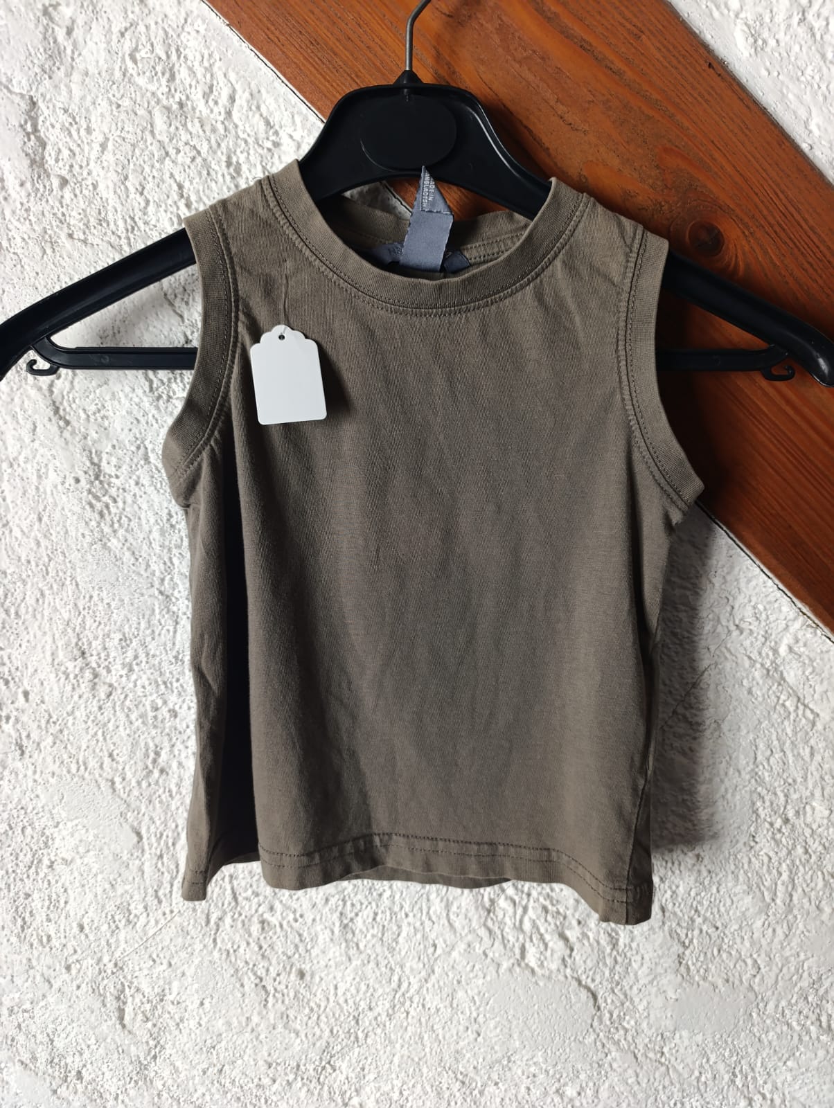 Débardeur vert kaki – "H&M" - Taille 1/2ans de face
