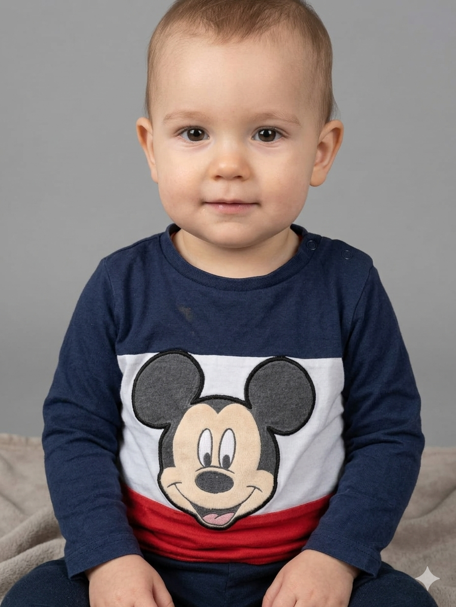 T-Shirt Mickey - "Disney Baby" - Taille 86cm porté