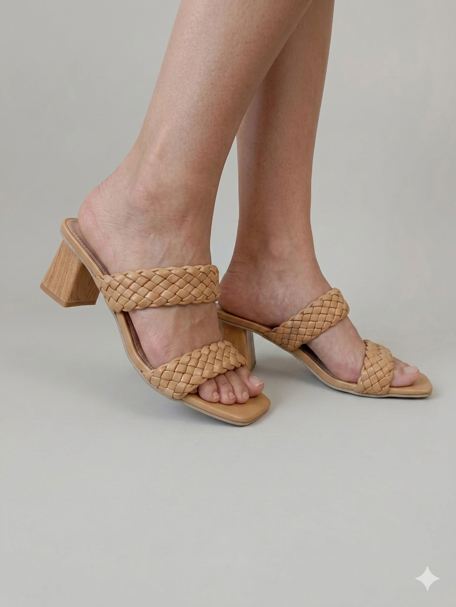 Mules à brides tressées Beige - "New Regal" - Taille 38 - Neuve porté