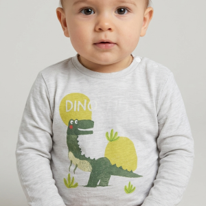 Tshirt manche longue dino - "fagottino" - Taille 9-12mois porté