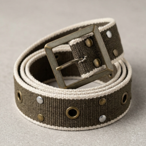 ceinture tissé avec œillets et rivets - 90cm portée