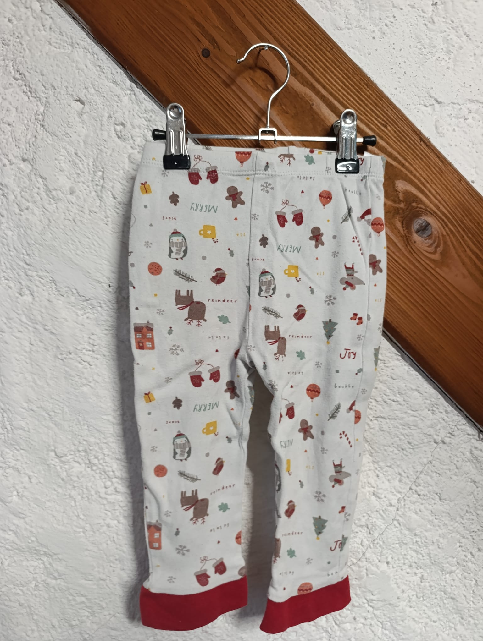 Pantalon de pyjama de Noël Bébé - "Nutmeg" - Taille 86cm de face
