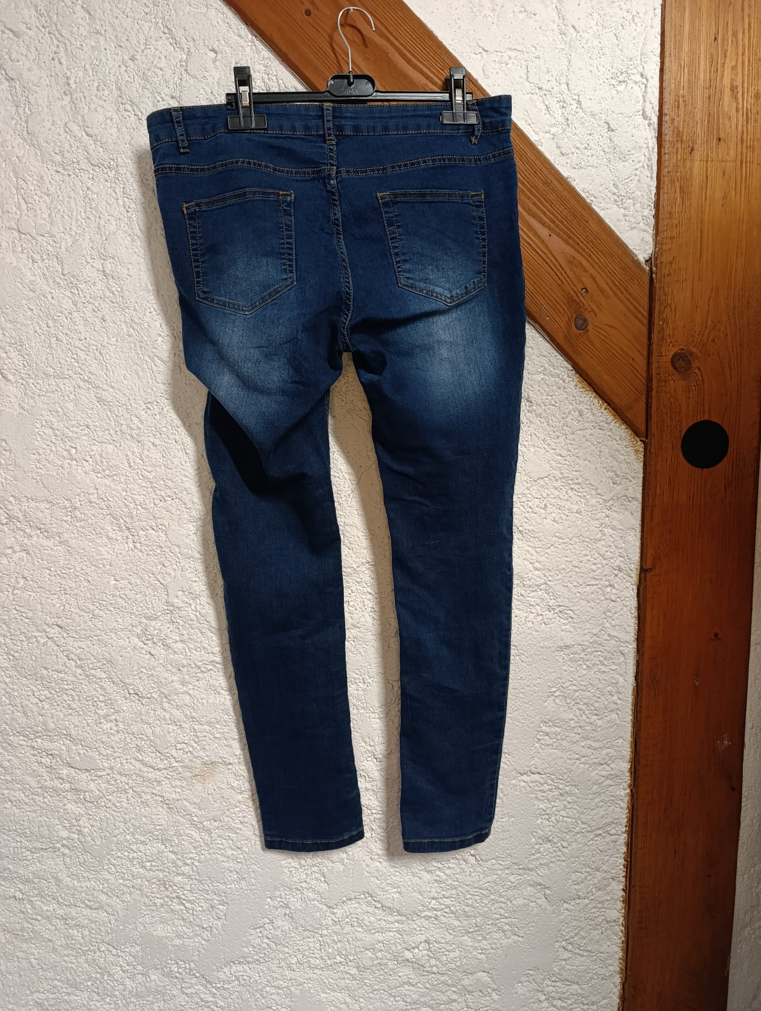 Jean slim bleu délavé - "Gémo" - Taille 44 de dos