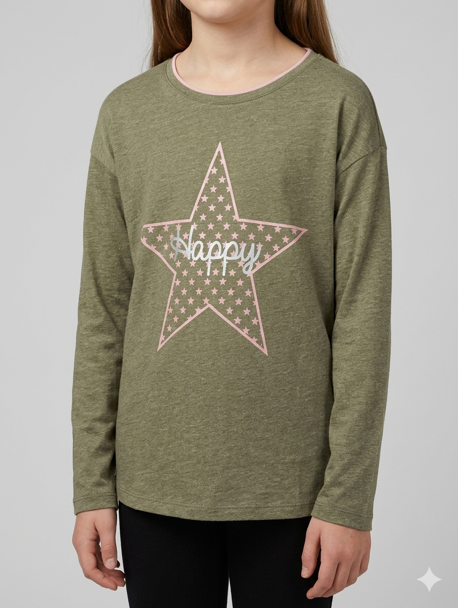 T-shirt manches longues - "Y.F.K." - Taille 10-12 ans (146/152 cm) porté