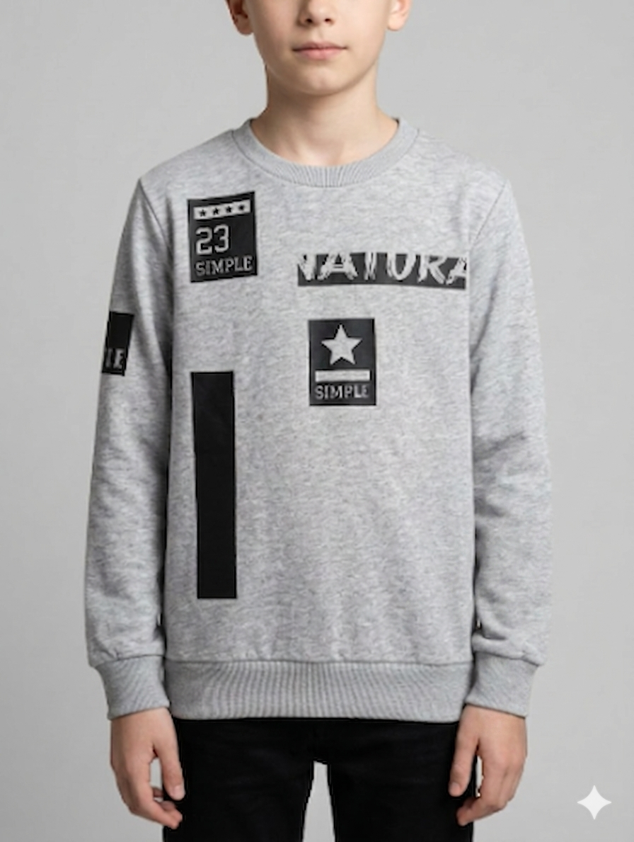 Sweat - "HAPPY STAR" - Taille 6 ans porté