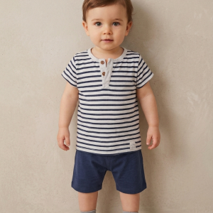 T-shirt Marinière Bébé - "Kiabi" - Taille 12mois porté