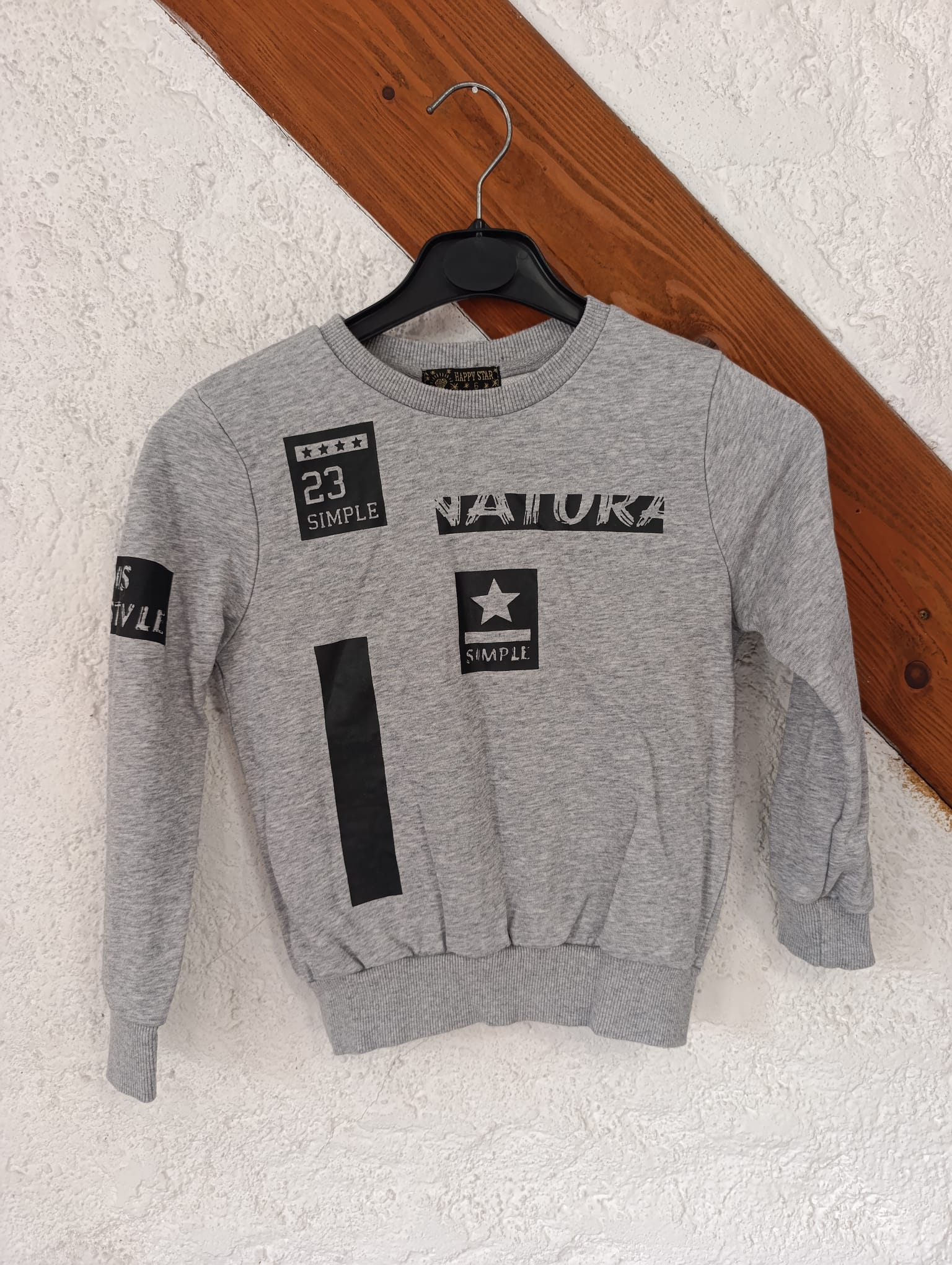 Sweat - "HAPPY STAR" - Taille 6 ans de face